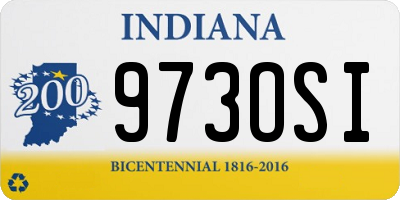 IN license plate 973OSI