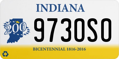 IN license plate 973OSO
