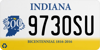 IN license plate 973OSU