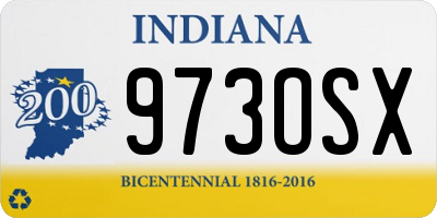 IN license plate 973OSX