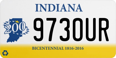 IN license plate 973OUR