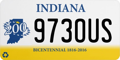 IN license plate 973OUS