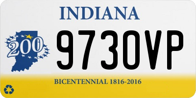 IN license plate 973OVP