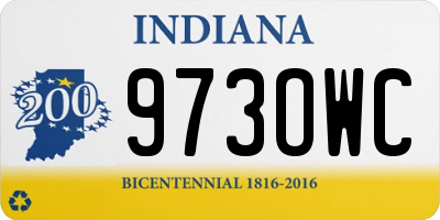 IN license plate 973OWC