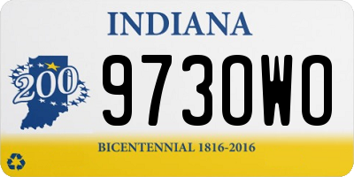 IN license plate 973OWO