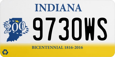 IN license plate 973OWS