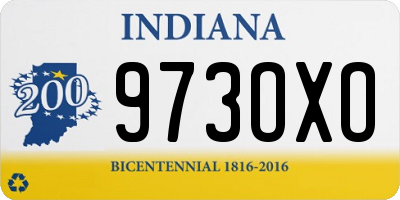 IN license plate 973OXO