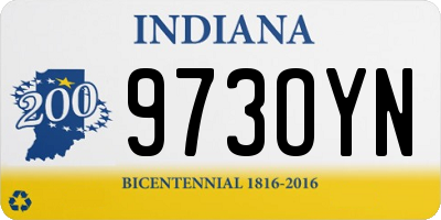 IN license plate 973OYN