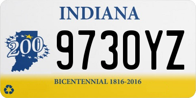 IN license plate 973OYZ
