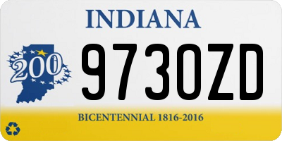 IN license plate 973OZD