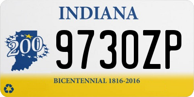 IN license plate 973OZP