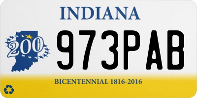 IN license plate 973PAB