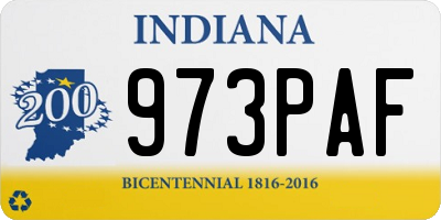 IN license plate 973PAF