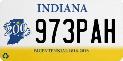 IN license plate 973PAH