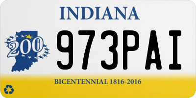 IN license plate 973PAI