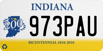 IN license plate 973PAU