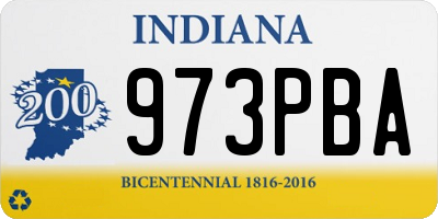 IN license plate 973PBA
