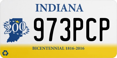 IN license plate 973PCP
