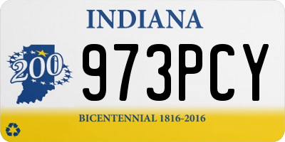 IN license plate 973PCY