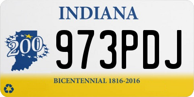 IN license plate 973PDJ
