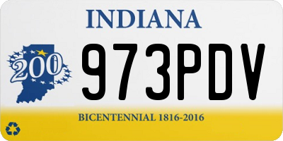 IN license plate 973PDV
