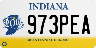 IN license plate 973PEA