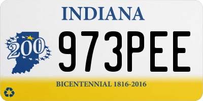 IN license plate 973PEE