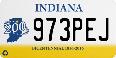 IN license plate 973PEJ