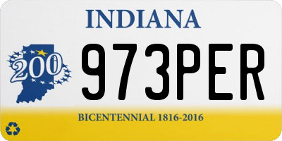 IN license plate 973PER