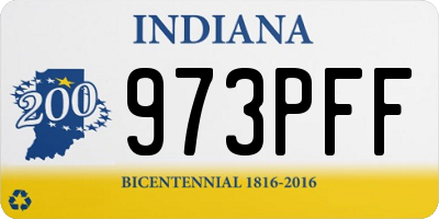 IN license plate 973PFF