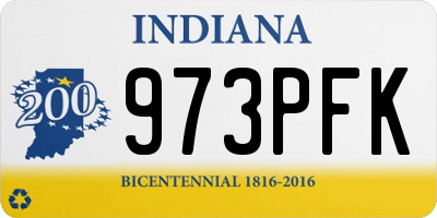 IN license plate 973PFK