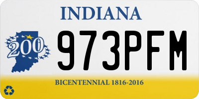 IN license plate 973PFM