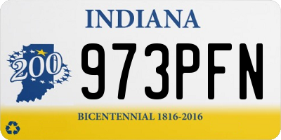 IN license plate 973PFN