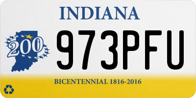 IN license plate 973PFU