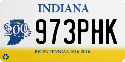 IN license plate 973PHK