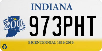 IN license plate 973PHT