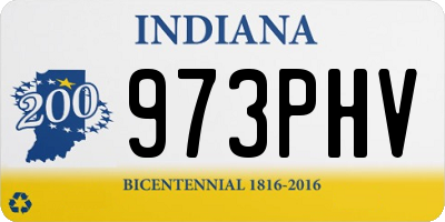 IN license plate 973PHV