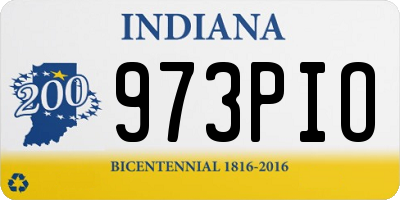 IN license plate 973PIO