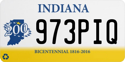 IN license plate 973PIQ