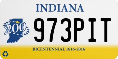 IN license plate 973PIT