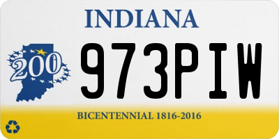 IN license plate 973PIW