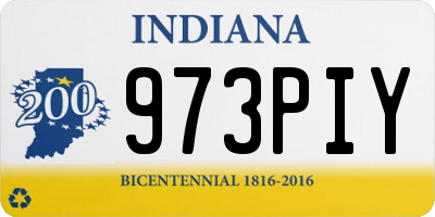 IN license plate 973PIY