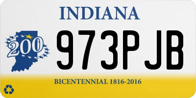 IN license plate 973PJB