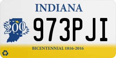 IN license plate 973PJI