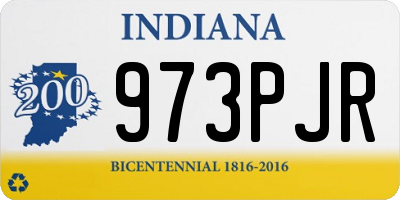 IN license plate 973PJR