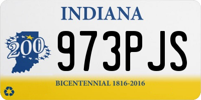 IN license plate 973PJS