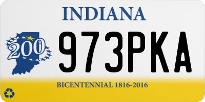 IN license plate 973PKA
