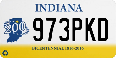 IN license plate 973PKD