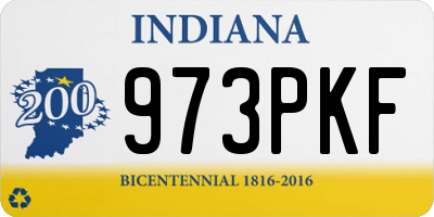 IN license plate 973PKF