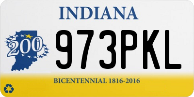 IN license plate 973PKL